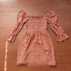 AS U WISH - orange flowy autumn dress